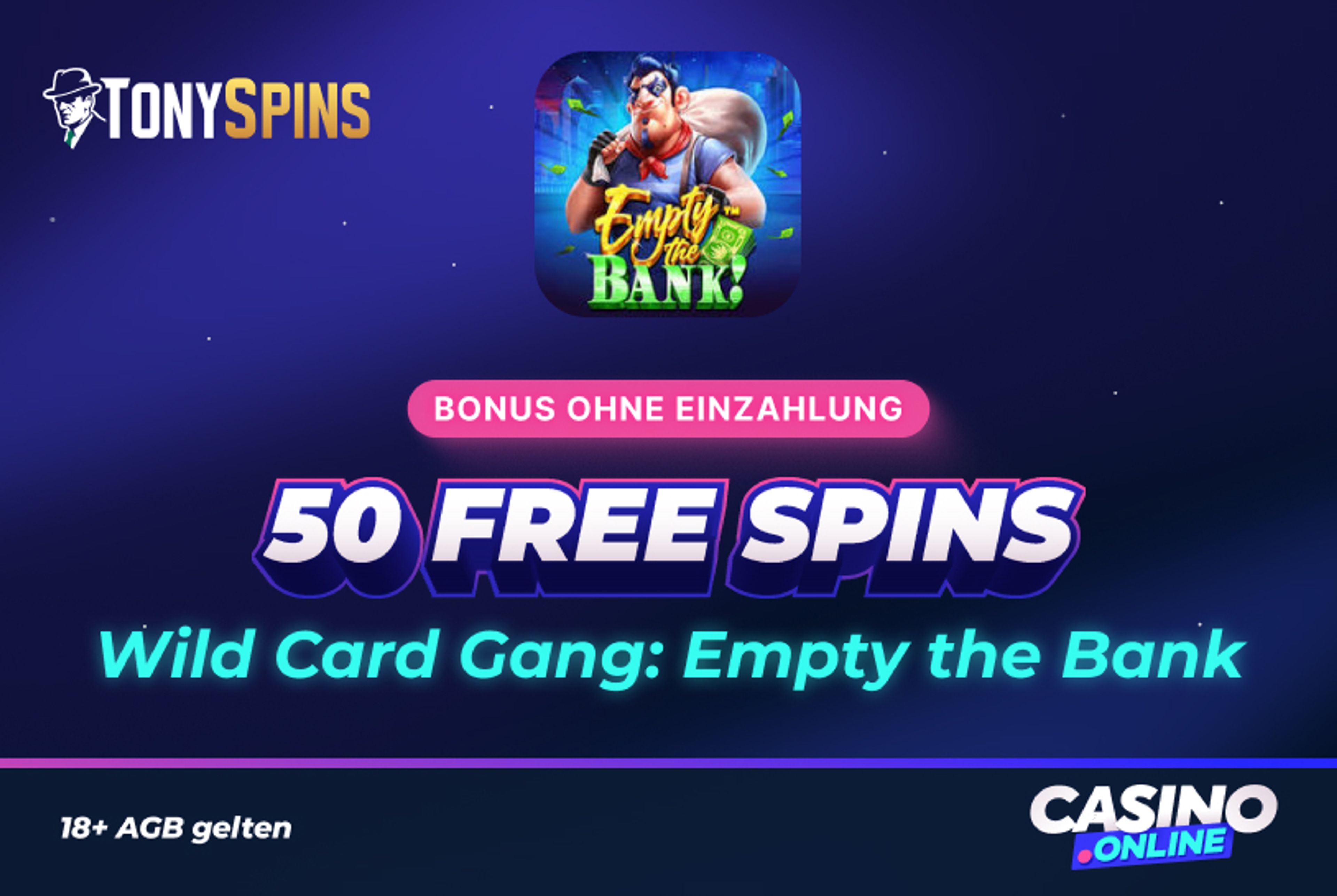 TonySpins Casino Freispiele ohne Einzahlung